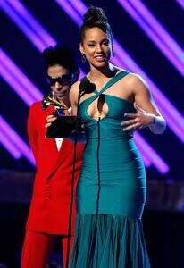 Prince and Alicia Keys at the 50th Grammys