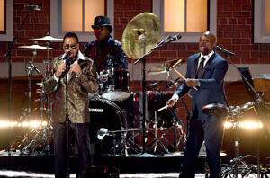 The Time performs in the Prince tribute at the Grammys in 2017