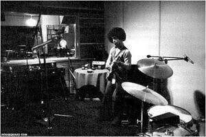 Prince recording his debut album "For You" in 1977