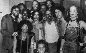 Prince, Mo Ostin, and the band, at The Roxy in West Hollywood, November 26, 1979