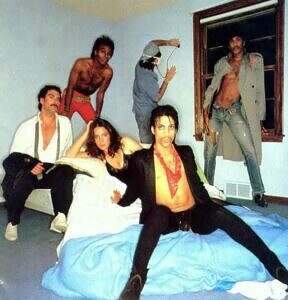 "Dirty Mind" promo poster of Prince and the band 1980