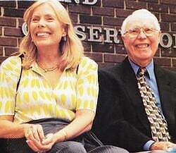 Joni Mitchell and her father, a former officer in the Royal Canadian Air Force