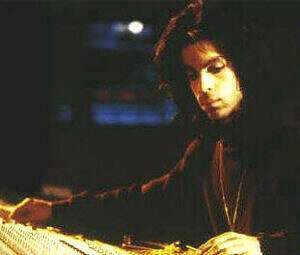Prince in his home studio in 1989