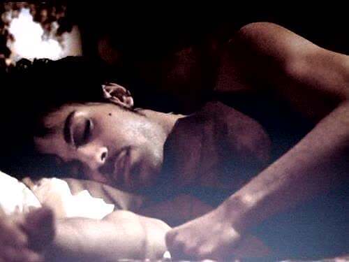 Prince asleep in "Purple Rain" 1984