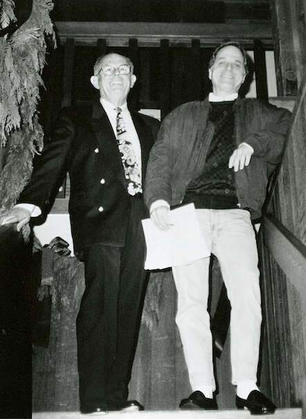 Mo Ostin (left) and Lenny Waronker (Chairman and President of Warner Bros. Records)