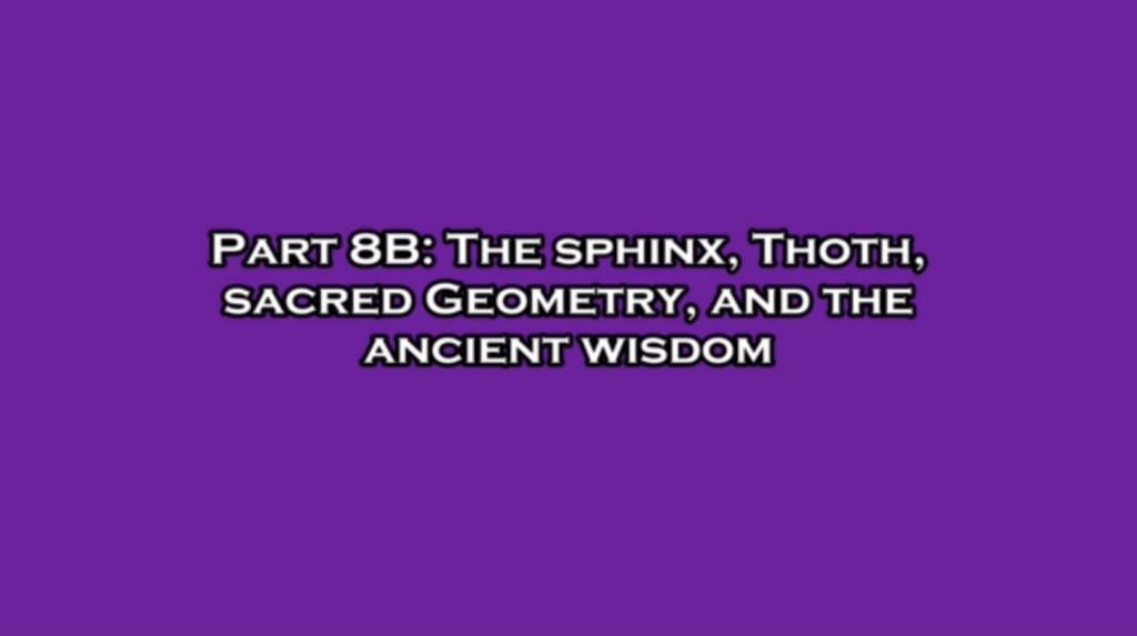 "Prince's Spiritual Life and Journey" Pt. 8(b): "The Sphinx, Thoth, Sacred Geometry, and the Ancient Wisdom"