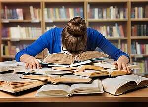 Law Student collapsed over books studying