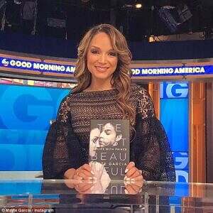 Mayte Garcia pushing her "book" in April 2017