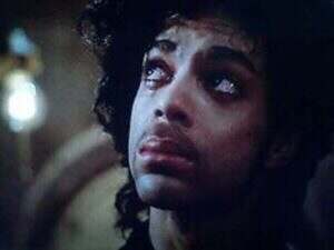 Prince looking to God with tears in his eyes, "Purple Rain" 1984