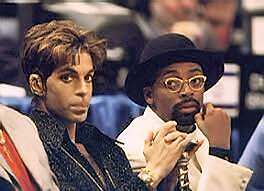 Prince and Spike Lee courtside at an NBA game