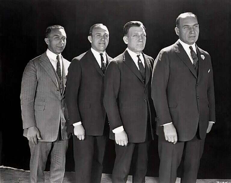The Warner Brothers (from left): Harry Warner, Jack Warner, Sam Warner, Albert "Major" Warner
