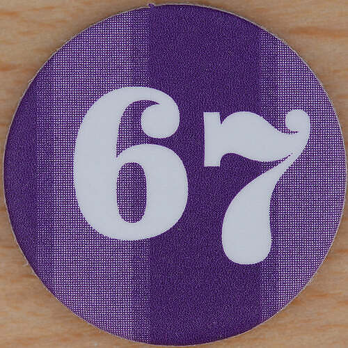 The number "67"
