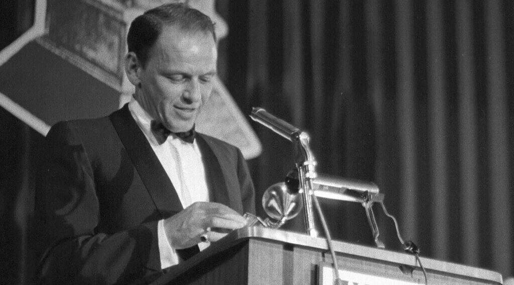 Frank Sinatra wins a Grammy at the 1st Grammys in 1959