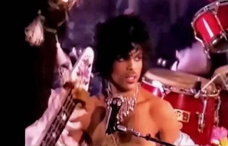 Prince at The Grammys in 1985