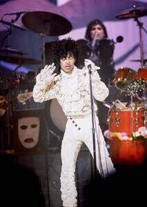 Prince performs at The Grammys in 1985