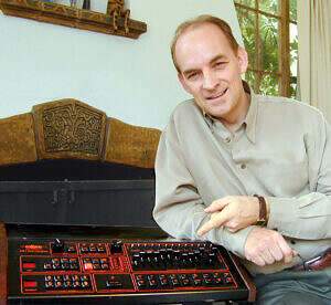 Roger Linn and his LM-1 Drum Computer developed in 1981